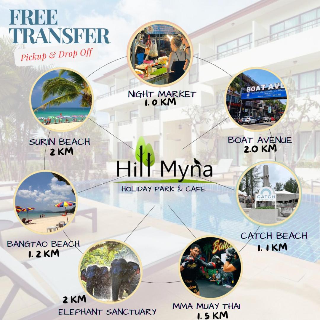 Hill Myna Holiday Park & Cafe Bang Tao Beach  Exteriör bild